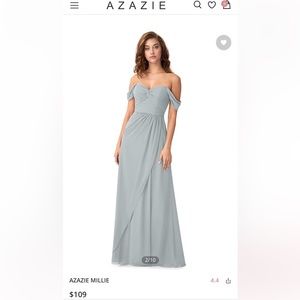 AZAZIE MILLIE Bridesmaid dress in dolphin grey! NWT